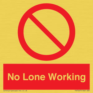 No Lone Working